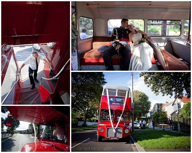 double decker wedding bus